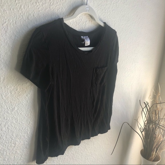 Black h&m loose crop top xsmall with pocket! - Picture 4 of 9
